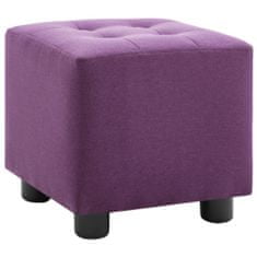 Greatstore 2dílná sada křeslo a stolička fialová textil