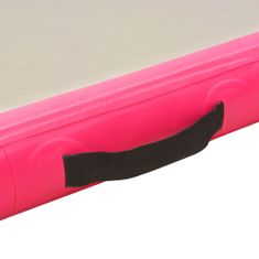 Vidaxl Nafukovací cvičební podložka s pumpou 400x100x10 cm PVC růžová