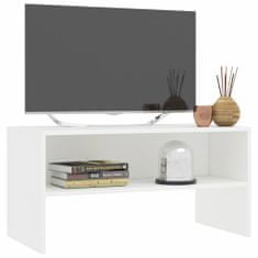 Greatstore TV stolek bílý 80 x 40 x 40 cm dřevotříska