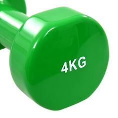 Greatstore vida XL Činky dumbbell 2 ks 8 kg litina zelené