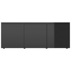 Greatstore TV stolek černý s vysokým leskem 80 x 34 x 30 cm dřevotříska