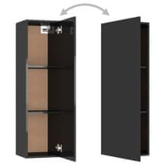 Greatstore TV stolky 2 ks černé s vysokým leskem 30,5x30x110cm dřevotříska