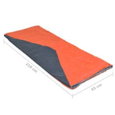 Greatstore Lehké spací pytle ve stylu envelope 2 ks oranžový 1100 g 15 °C