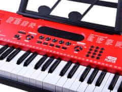 JOKOMISIADA Klávesové varhany s mikrofonem 61kl červený IN0132
