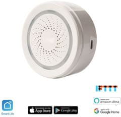 iQtech SmartLife senzor teploty a vlhkosti SR02W, Wi-Fi, se sirénou (IQTSR02W)