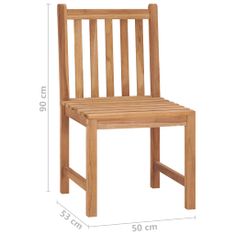 Vidaxl Zahradní židle 4 ks masivní teakové dřevo