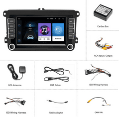 Essgoo 2GB RAM Autorádio Seat Škoda VW Volkswagen Volkswagen Jetta, Tiguan, Transporter T5. T6, GPS Navigace Pro Seat Leon, Toledo, Altea, Škoda Rapid, Praktit, Rádio Vw Polo Bora, Eos Touran Handsfree GPS