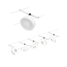 Paulmann PAULMANN LED lankový systém Circle základní sada 5x5W 3000K 230/12V bílá mat/chrom 94477