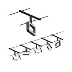 Paulmann PAULMANN LED lankový systém Frame základní sada 5x4,8W 3000K 230/12V černá mat/chrom 94485