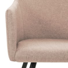 Greatstore Jídelní židle 6 ks taupe textil