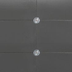 Greatstore Postel s matrací z paměťové pěny šedá umělá kůže 180 x 200 cm
