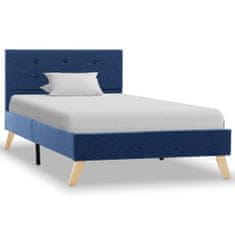Greatstore Rám postele modrý textil 100 x 200 cm