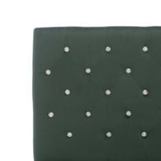 Greatstore Rám postele tmavě zelený textil 140 x 200 cm