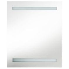 Petromila LED koupelnová skříňka se zrcadlem betonově šedá 50x14x60 cm