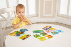 Farfarland Vzdělávací puzzle - "Čí dům? (Double)". Barevné puzzle pro batolata. Učení hračky pro děti