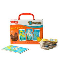 Farfarland Vzdělávací puzzle - "Co bude dál? (Triple)". Barevné puzzle pro batolata. Učení hračky pro děti 