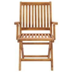 Greatstore Skládací zahradní židle s poduškami 8 ks masivní teak