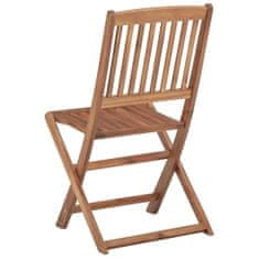Vidaxl Skládací venkovní židle 8 ks masivní akáciové dřevo