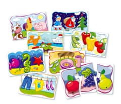Farfarland Vzdělávací puzzle - "Skupina (Triple)". Barevné puzzle pro batolata. Učení hračky pro děti