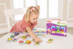 Farfarland Vzdělávací puzzle - "Skupina (Triple)". Barevné puzzle pro batolata. Učení hračky pro děti