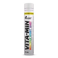 Olimp Olimp Vita-Min Multiple Sport Shot 25 ml, komplex minerálů a vitamínu řady B s inulinem a výtažkem zeleného čaje, Citrus Punch