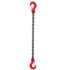 Řetězový závěs hák-hák tř 80 (5 m, 1120 kg, 6 mm) 5m 1120kg 6mm černá