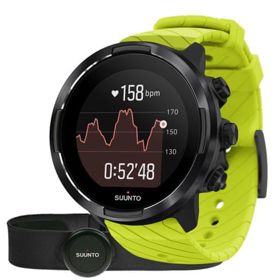 Suunto 9 Baro Black Lime With HR Belt