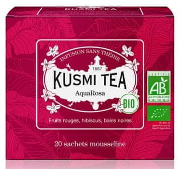 Kusmi Tea Organic AquaRosa 20 mušelínových sáčků 40g