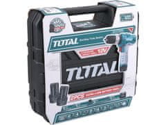 Total Vrtací šroubovák aku s příklepem, 2x1500mAh, 12V Li-Ion, TOTAL-TOOLS