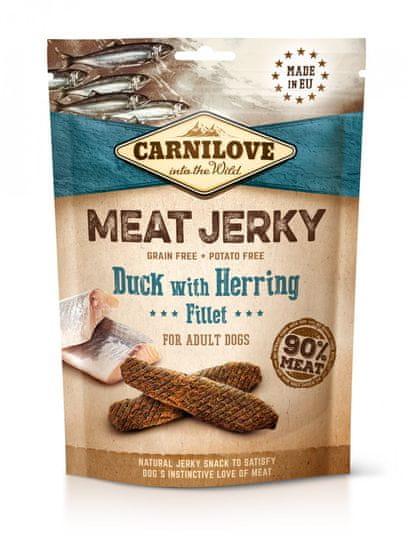 Carnilove Jerky Duck with Herring Fillet 12×100 g