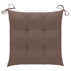 Greatstore Podušky na židle 4 ks taupe 40 x 40 x 7 cm textil