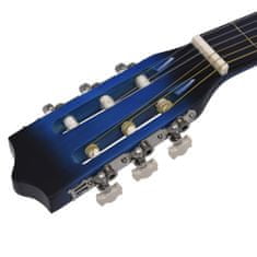 Greatstore Folková akustická kytara s výřezem ekvalizér a 6 strun modrá