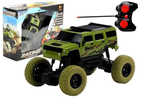 Dálkově ovládaný Jeep R/C 1:18 zelený