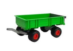 Lean-toys Traktor Nakladač S Přívěsem Farmer Zelená 8817