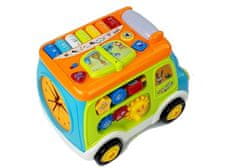 Lean-toys Hudební Autobus S Projektorem Pianinko Sorter