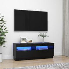 Greatstore TV skříňka s LED osvětlením černá 100 x 35 x 40 cm