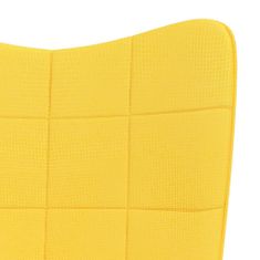 Greatstore Relaxační křeslo hořčicově žluté textil