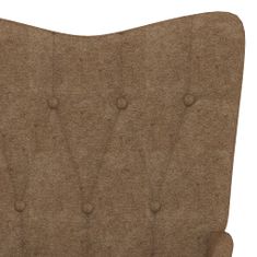 Greatstore Relaxační židle se stoličkou 62 x 68,5 x 96 cm taupe textil