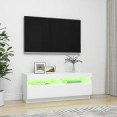 Greatstore TV skříňka s LED osvětlením bílá 100 x 35 x 40 cm