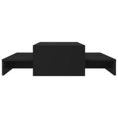 Greatstore Sada konferenčních stolků černá 100 x 100 x 26,5 cm dřevotříska