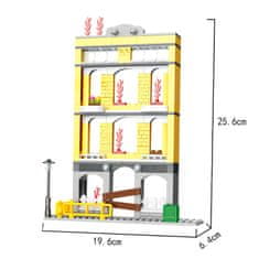 Cogo stavebnice Hasiči - Požár výškové budovy kompatibilní 613 dílů