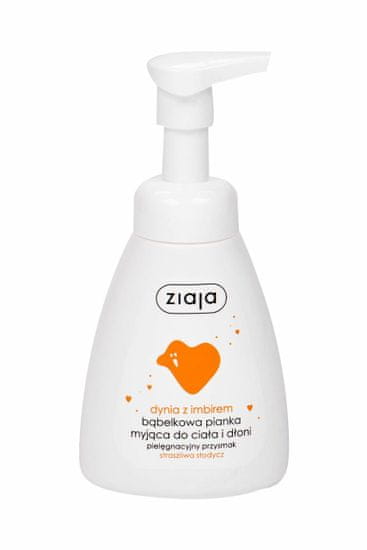 Kraftika 250ml ziaja pumpkin with ginger hands & body foam wash