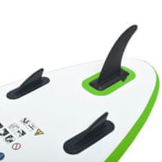 Greatstore Nafukovací SUP paddleboard zeleno-bílý