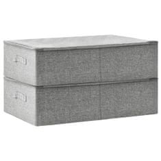 shumee Úložné boxy 2 ks textil 70 x 40 x 18 cm šedé