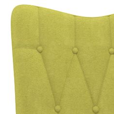 Greatstore Relaxační křeslo se stoličkou zelené textil