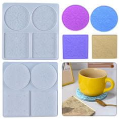 Kraftika 1pc velký čtvercový kulatý diy cup pad 3d silikonová uv