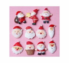 Kraftika 10ks vánoční santa claus mix pryskyřice flatback cabochons,