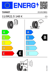 TOMKET TAP1 16PR 3PMSF 11/0 R22.5 K148