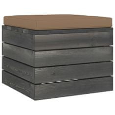 Vidaxl Zahradní taburety z palet 2 ks + podušky masivní borové dřevo