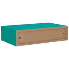 Greatstore Nástěnné police se zásuvkami 2 ks modré 40 x 23,5 x 10 cm MDF